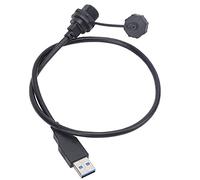 AKLOSIPY Conector USB IP67 Tipo C Montaje en Panel de Bloqueo de Rosca Hembra Adecuado para Maquinaria y Uso en Exteriores (0,5 Millones)