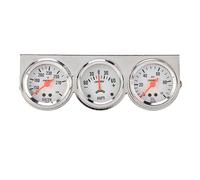 AKLOSIPY Conjunto de Kit de Calibre Triple de 52 Mm - 3 en Presión de Aceite de Amplificador, Medidor de Temperatura para la Mayoría de los Vehículos de 12 V