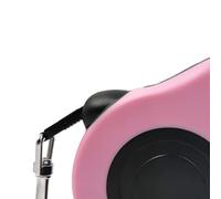 AKLOSIPY Correa Retráctil para Mascotas con Botón Fijo, Cómodo Ergonómico para Pasear Al de Forma Segura, Adecuada para Gatos, Conejos y Más 16.4 Pies (Rosado)