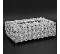 AKLOSIPY Cubierta Rectangular de Acrílico Dorado para Caja de Pañuelos, Elegante Soporte para Pañuelos para Decoración del Hogar y el Automóvil (SILVER)