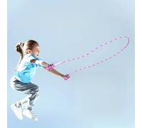 AKLOSIPY Cuerda Suave con Cuentas para Niños y Adultos, Cuerda para Saltar para Hacer Ejercicio y Asas de Diseño Ergonómico (Bolsa de Embalaje Exquisita Rosa [actualización)