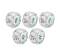 AKLOSIPY Dados de Dirección del Viento de Mahjong, 5 uds., Dados Transparentes del Oeste y Norte para Juegos de Mesa, Diversión de Casino y Enseñanza Digital (#3)