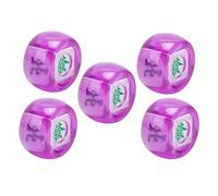 AKLOSIPY Dados de Dirección del Viento de Mahjong, 5 uds., Dados Transparentes del Oeste y Norte para Juegos de Mesa, Diversión de Casino y Enseñanza Digital (#1)