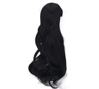 AKLOSIPY ES053 Peluca de Muñeca Pelo de Muñeca Suave y Rizado de 8 a 9 Pulgadas para de Niños - Accesorio para el Cabello Elegante Azul Neblina (BLACK)