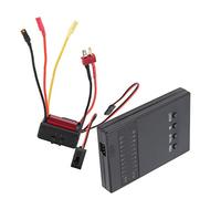 AKLOSIPY ESC sin Escobillas 35A para Coche RC /18 y /16 - Controlador de Velocidad Eléctrico de Rendimiento Mejorado con Tarjeta de Programa (Rojo)