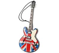 AKLOSIPY Exquisito Colgante de Adorno de Guitarra de Madera con Bandera del Reino Unido con Detalles Finos - Amantes de la Música