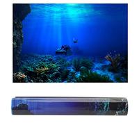 AKLOSIPY Fondo Adhesivo Seaworld P 61 X 41cm para Decoración de Peces de Rium Der SC Calcomanía para Decoración de Peces Tema Fácil de Aplicar y Reutilizable P para Decoración de Rium