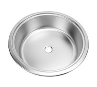 AKLOSIPY Fregadero Redondo para RV, Lavabo de Barra de Cocina de Acero Inoxidable 304: 14,17x5,12 Pulgadas con Salida de Drenaje de 40mm para Barcos, Yates y Más