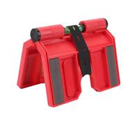 AKLOSIPY - Herramienta de poste magnético plegable profesional con 3 viales y elástico para una medición precisa de mangueras, postes y barandillas, color rojo