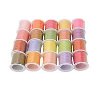 AKLOSIPY Hilo Encerado de 20 Colores - Cordón de Collar de Longitud Cortable de 55 Yardas para Manualidades de Bricolaje, Suministros de Fabricación de Joyas de Poliéster Encerado Hechos a Mano