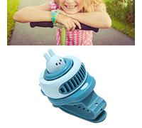 AKLOSIPY Innovador Ventilador de Reloj para Niños de Dibujos Animados Pequeño Mini USB Ventilador de Anillo de Mano Diseño Lindo Portátil para Niños (BLUE)