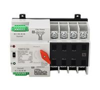 AKLOSIPY Interruptor de Transferencia Automática de Doble Potencia 4P - Selector Eléctrico de Carcasa de PC para Hospitales, Bancos e Infraestructura 400 V CA (63A)
