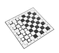 AKLOSIPY - Juego de ajedrez plegable de plástico portátil, juego de damas compacto de 8 x 8 con 24 piezas, cierre magnético, adecuado para viajes para fiestas familiares, juegos al aire libre y