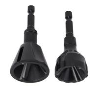 AKLOSIPY Juego de Herramientas de Chaflán Desbarbador de Acero de Tungsteno, Eliminación Rápida de Rebabas, Vástago Hexagonal de 4 Pulgadas para Materiales de 3-20mm y 5-25mm, 2 uds.