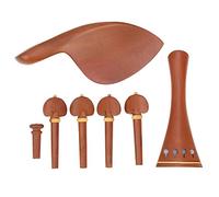 AKLOSIPY Juego de Piezas para violín: Mentonera, Pasador Final, Cordal y Clavijas de Afinación de Palisandro de Alta Calidad, Accesorios 4/4 para un Rendimiento