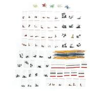 AKLOSIPY Kit de Componentes Electrónicos con 6 Valores de Resistencias, Condensadores Electrolíticos, Diodos LED y Más para Energía y Aplicaciones