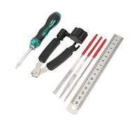 AKLOSIPY Kit de Herramientas de Reparación de Guitarra con Almacenamiento Portátil para Guitarras, Ukeleles, Banjos y mandolinas: Solución de Mantenimiento Integral