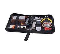 AKLOSIPY Kit de Herramientas de Reparación de Guitarra con Llaves, Púas y Herramientas de Lijado para Guitarras Eléctricas, Banjos e Instrumentos de Cuerda, Bolsa de Almacenamiento Portátil Incluida