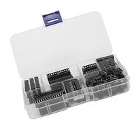 AKLOSIPY Kit Surtido de Zócalos de Chip IC de 66 Piezas para Circuitos Integrados DIP - Tamaños de Clavija Plana de 2,54 Mm