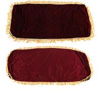 AKLOSIPY Lujosa Pleuche - Funda para Teclado para Piano Electrónico de 61/88 Teclas, Elegante con Flecos, Disponible en Burdeos y Violeta (61 clave)