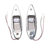 AKLOSIPY Luz LED de Navegación para Barco, Luz Marina Roja y Verde, Impermeabilización de Acero Inoxidable, en Forma de Lágrima para Yate