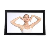 AKLOSIPY Marco de Fotos Digital con Pantalla Táctil de 21,5 Pulgadas con Rotación Automática y Uso Compartido a Través de la Aplicación WiFi para Material ABS de Memoria Familiar (Enchufe de la UE)
