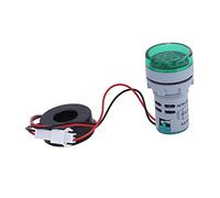 AKLOSIPY Medidor de Corriente Digital Amperímetro Universal Indicador CA 220 V con Pantalla Brillante y Diseño para Mediciones Confiables (GREEN)