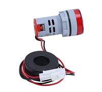 AKLOSIPY Medidor de Corriente Digital Amperímetro Universal Indicador CA 220 V con Pantalla Brillante y Diseño para Mediciones Confiables (rojo)