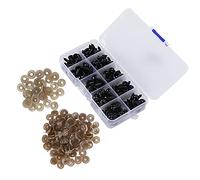 AKLOSIPY Narices de Ojos de Plástico con Arandelas para Muñecos de Peluche, Osos de Peluche, Accesorios Artesanales, Juego de Bricolaje