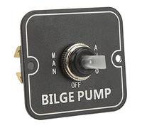 AKLOSIPY Panel de Interruptor de Control de Bomba de Achique - Manual de Apagado Automático de Aluminio Iluminado para Barcos 12/24 V, Instalación Mejorada y Fácil