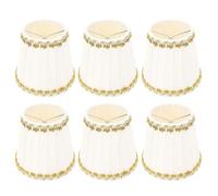 AKLOSIPY Pantallas de Lámpara de Mesa con Clamp/Holder para Lámpara, Lámparas de Tela, Decorativa Plisada, Pantalla de Repuesto con Clamp/Holder para Lámparas de Pared de Mesa de Piso, Sombreado