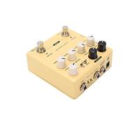 AKLOSIPY Pedal de Efecto de Preamplificador Acústico con Ecualizador de 3 Bandas, Reverberación, Coro, 60 Segundos, Salida XLR DI para Guitarra