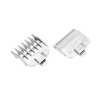 AKLOSIPY Peine de Límite para Cortapelos de Aceite Vintage, Peine de Galvanoplastia para Corte de Cabello, Accesorio Profesional para Corte de Pelo (Calibre plata 1.5MM+4.5MM)