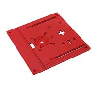 AKLOSIPY Placa de Mesa de la Mesa de Enrutador de Aleación de Aluminio para el Trabajo de Carpintería con Buje de Agujeros Centrales, Escamas y Funcionalidad de Doble Propósito