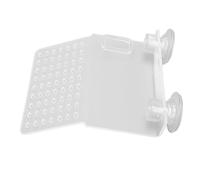 AKLOSIPY Plataforma Multiusos de Acrílico Transparente para Reptiles con Ventosas Fuertes, área de Alimentación Separada y Túnel Divertido para Tortugas y Ranas (Talla pequeña)