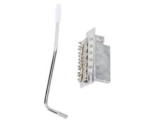 AKLOSIPY Puente Trémolo de 52,5 Mm con Barra, Diseño Vintage de Aleación de Zinc para Guitarras Eléctricas (SILVER)