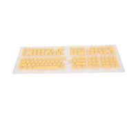 AKLOSIPY Teclas de Pudín PBT, 129 Teclas, Translúcidas, OEM, Inyección de Doble Disparo, DIY para Teclados Mecánicos, Elegante Amarillo (Yellow)