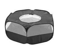 AKLOSIPY Valla Plegable para Hámster para Animales Pequeños con Cubierta Transpirable, Tienda de Campaña para Mascotas con Apertura Automática para Uso en Interiores y Exteriores, para Cobayas,