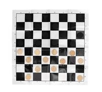 AKLOSIPY Wooden International Checkers Juego de mesa con 28 piezas de madera premium, tablero de ajedrez de película flexible y caja de almacenamiento de plástico transparente para niños a partir de 3