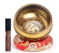 AKLOT Cuenco tibetano dorado de 10 cm sin bolsa