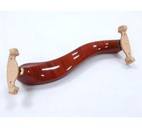 AKLOT Reposacabezas para violín 4/4 y 3/4: hecho de pino blanco macizo, acabado de rayas de tigre burdeos, esponja gruesa transpirable, abrazaderas de silicona que no dañan el barniz, diseño