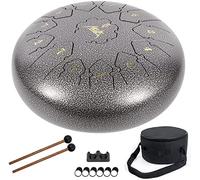 AKLOT Tambor de lengüeta 12 pulgadas Tambor de la Lengua 13 notas C Chiave instrumento de percusión Tambores de hendidura for meditación