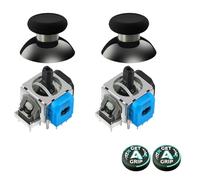 AKNES GuliKit TMR Joysticks Electromagnéticos para Mando DualShock PS4, Accesorios de Repuesto Stick para Mando PlayStation 4, Tapas de Pulgar Incluidas