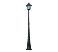 AKNGFO Farola de Exterior, 240 cm, 94,48 Pulgadas, para jardín, para Exteriores, de un Solo Cabezal, de Aluminio, Resistente al Agua, IP65, para Calle, Farol de Cristal, Poste Alto, luz de Red