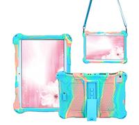 AKNICI Funda de silicona para tablet Dragon Touch Notepad 102, Pritom Tronpad L10, YESTEL T5 10, TECLAST P20HD M40, Blackview Tab8, WINNOVO P20, IBBWB 10, AOYODKG A39, color rosa y azul