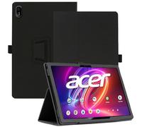 AKNICI Funda para Acer Iconia P10 Tablet 10 Pulgadas Tablet, PU Protectora Carcasa Cover con Magnetite y Cinturón de Seguridad y Soporte Función para Acer Iconia P10 Tablet 10 Pulgadas (Negro)