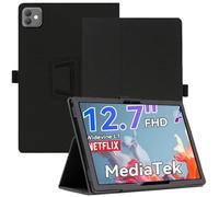 AKNICI Funda para Blackview Link 8/ Blackview Link8 Tablet 12.7 Pulgadas, PU Protectora Carcasa Cover con Magnetite y Cinturón de Seguridad y Soporte Función (Negro)