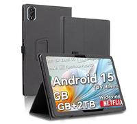 AKNICI Funda para Blackview Mega 2/ Blackview Mega2/ Blackview Mega 2/ Blackview Mega 2 WiFi Tablet 12 Pulgadas, PU Protectora Carcasa Cover con Magnetite y Cinturón de Seguridad (Negro)