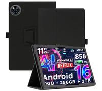 AKNICI Funda para DOOGEE U11 Pro Android 16 Tablet 11 Pulgadas, PU Protectora Carcasa Cover con Magnetite y Cinturón de Seguridad y Soporte Función (Negro)