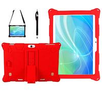 AKNICI Funda para TOSCIDO X108 M863/BEISTA X109/LNMBBS X30 N10 X109/YESTEL X7/Haehne 10,1/GOODTEL G3/MEBERRY K107 M6/ZONKO 10.1/SUMTAB 10/Veidoo 10.1/Dragon-Touch K10 Max10,Lápiz/Correa de Hombro,Rojo